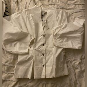 Banana Republic Cream Button-Up Blouse